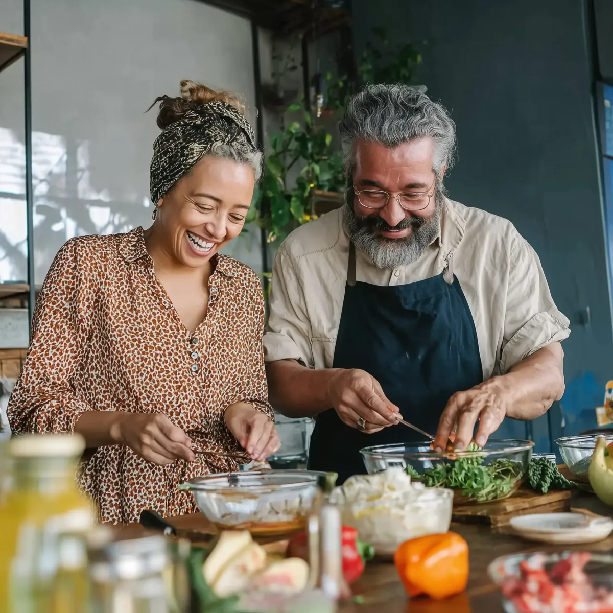 Digbi members preparing a fresh meal at home