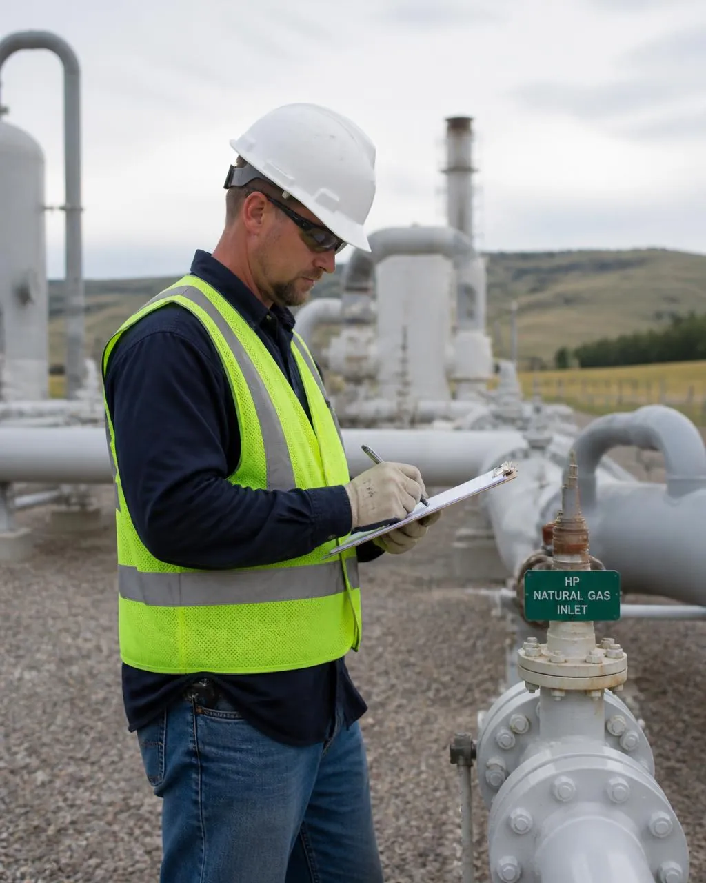 A natural gas pipeline employee at work in Kentucky